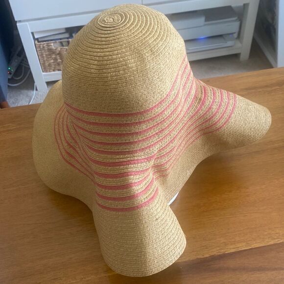 J. Crew Wide Brim Straw Hat O/S - Picture 1 of 6